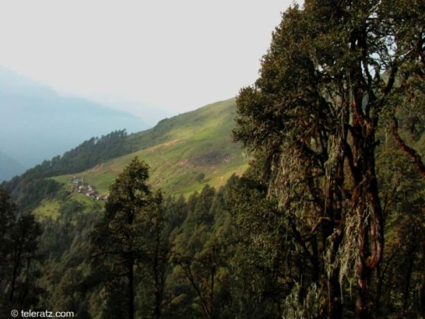 Looking down at Madhyamaheshwar village