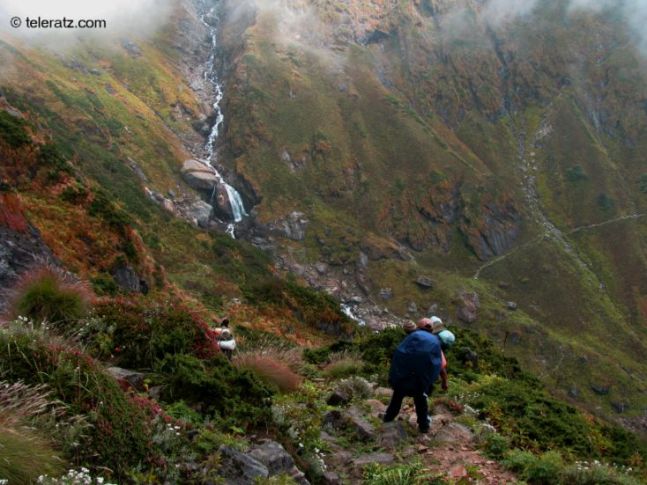 The stream coming from glaciers