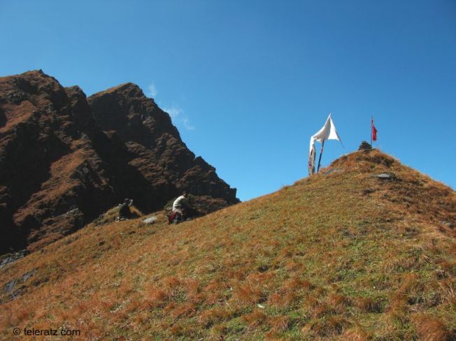 Sitting on the top of Kanchni Dhar.