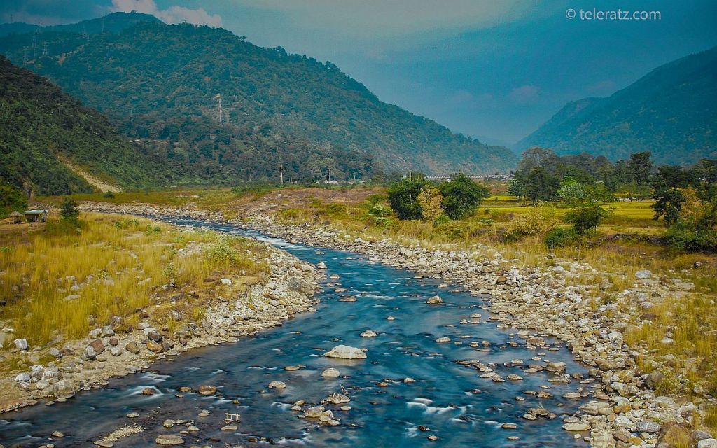 A river in the Himalayan foothills of North Bengal