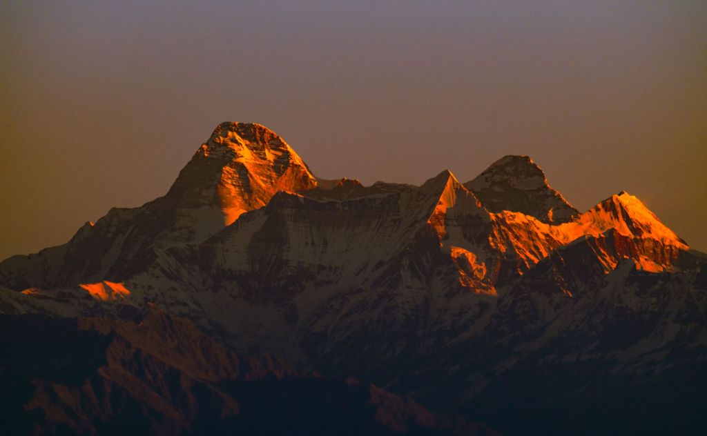 Nada Devi at sunrise from Kasar Devi
