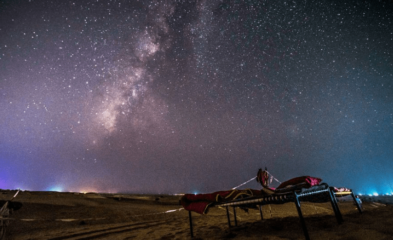Night sky and Milky way views from Rajasthan India